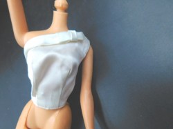 barbie pak white satin top